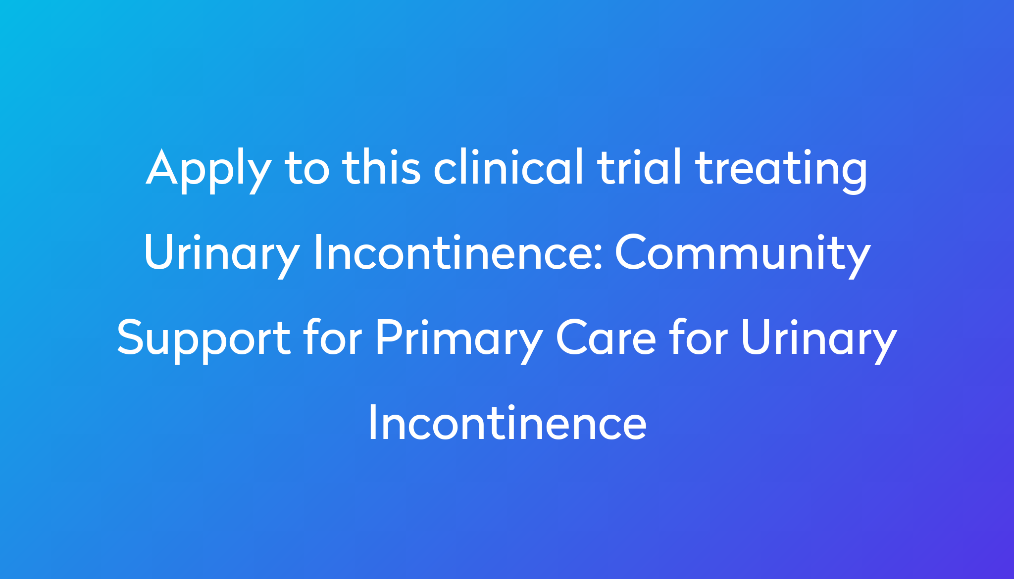 community-support-for-primary-care-for-urinary-incontinence-clinical